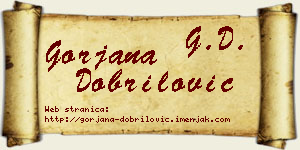 Gorjana Dobrilović vizit kartica